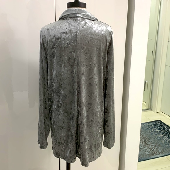 H & M Gray NWT Crushed Velvet Jacket size M - Picture 5 of 17